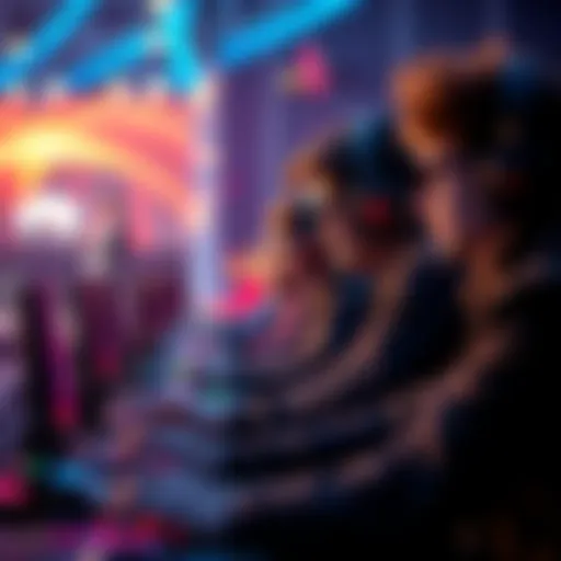 Participants engaged in gaming challenges at the Challenge Play Day #1 event, showcasing excitement and competition.