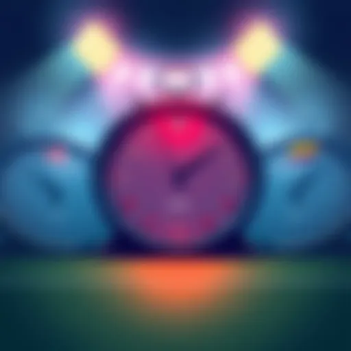 Illustration showing game clocks with USA, Colombia, and .com highlighted, symbolizing the new game schedule.