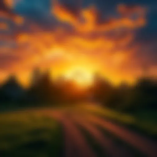 A vibrant sunrise representing new opportunities and changes in life