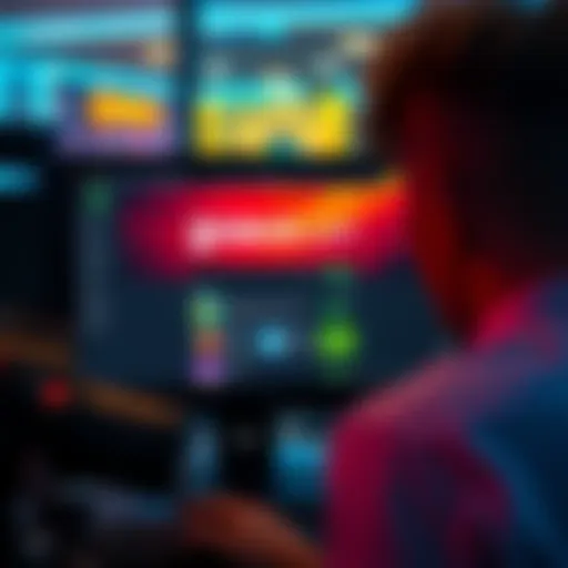 A person looking at a computer screen displaying guwux.com while analyzing its credibility