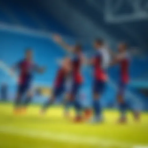 Chennai FC players celebrating a goal on the field during a match against Rajasthan