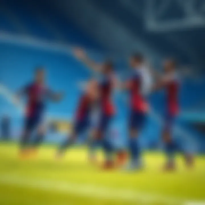 Chennai FC players celebrating a goal on the field during a match against Rajasthan