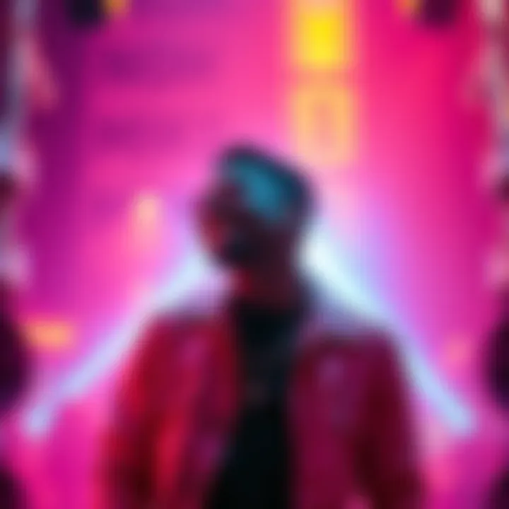 Chicago Mike performing in a vibrant music video with strong beats and dynamic visuals