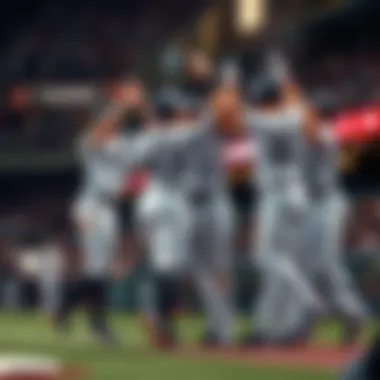 Chicago White Sox players celebrating a win Chicago White Sox players celebrating after a game victory against the Minnesota Twins