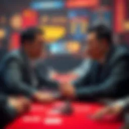 Stephen Chidwick communicating in Chinese with the dealer during a high-stakes poker game