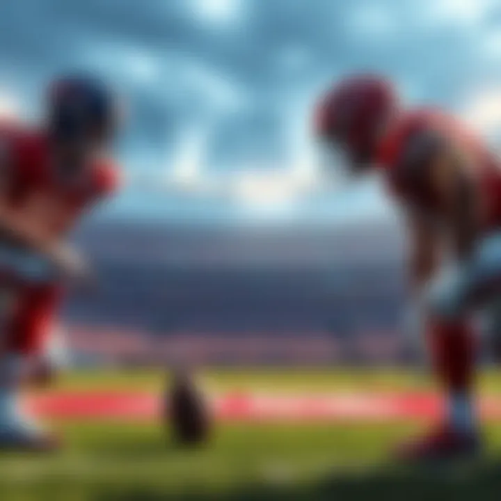 Kansas City Chiefs and Buffalo Bills players on the field during an exciting football game