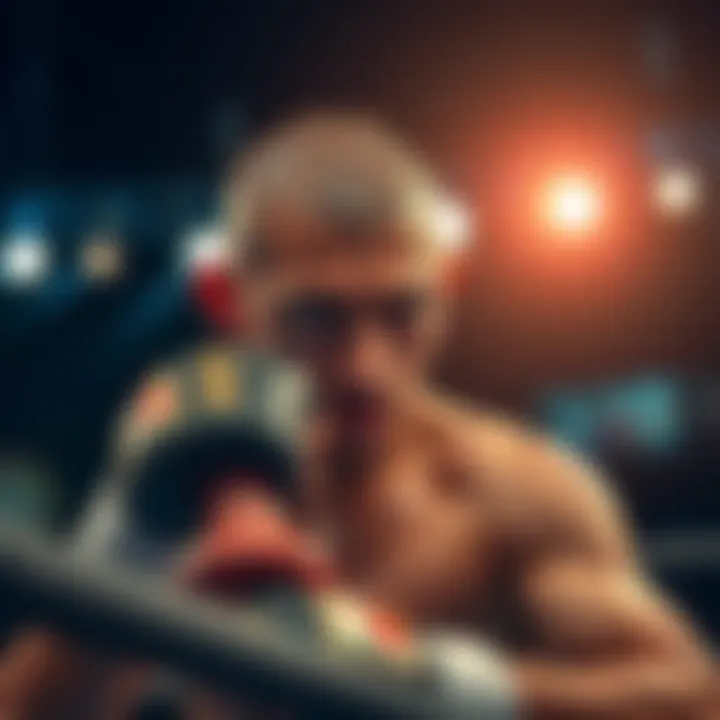 Chimaev showing intense focus while fighting in the octagon