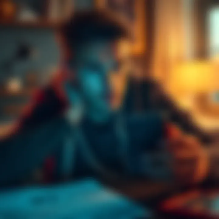 A person looking worried while checking their Chime account on a phone, with a W2 form visible on the table