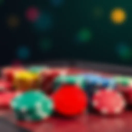 A set of twelve colorful chips arranged on a table, ready for mixing in a game, highlighting the concept of optimal quantity for gameplay.