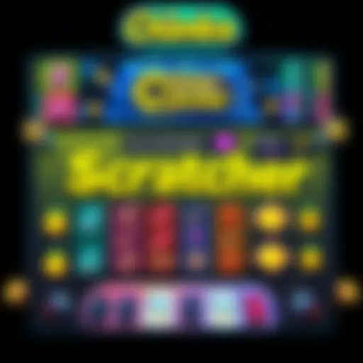 Colorful display of Chumba Scratcher game showing scratch cards and winning symbols