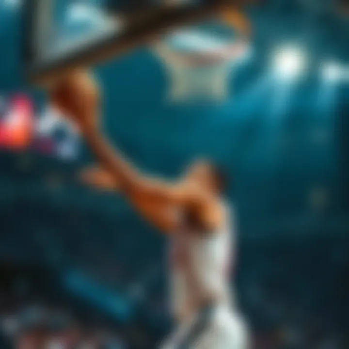 CJ McCollum scoring a basket during the first half of the game, showing his skill and focus