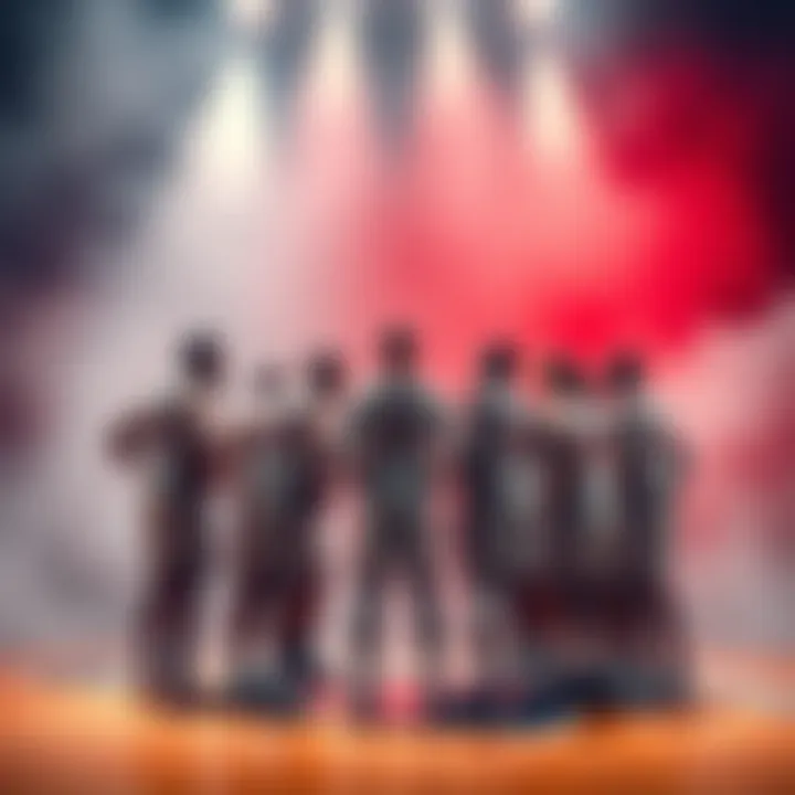 Los Angeles Clippers players in a team huddle discussing strategies