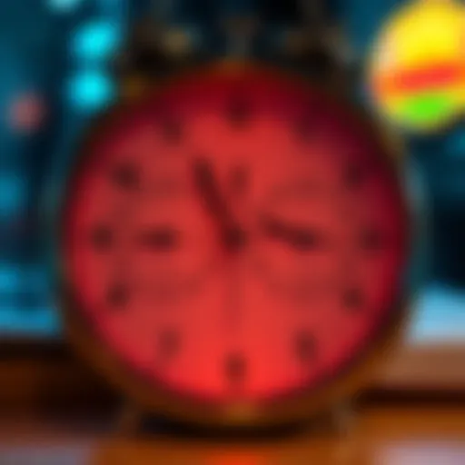 A clock displaying two time settings, six hours and thirty hours, to represent different choices for an event duration.