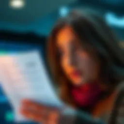 Closed bank account A person looking concerned at a letter from their bank about a reopened account without consent.