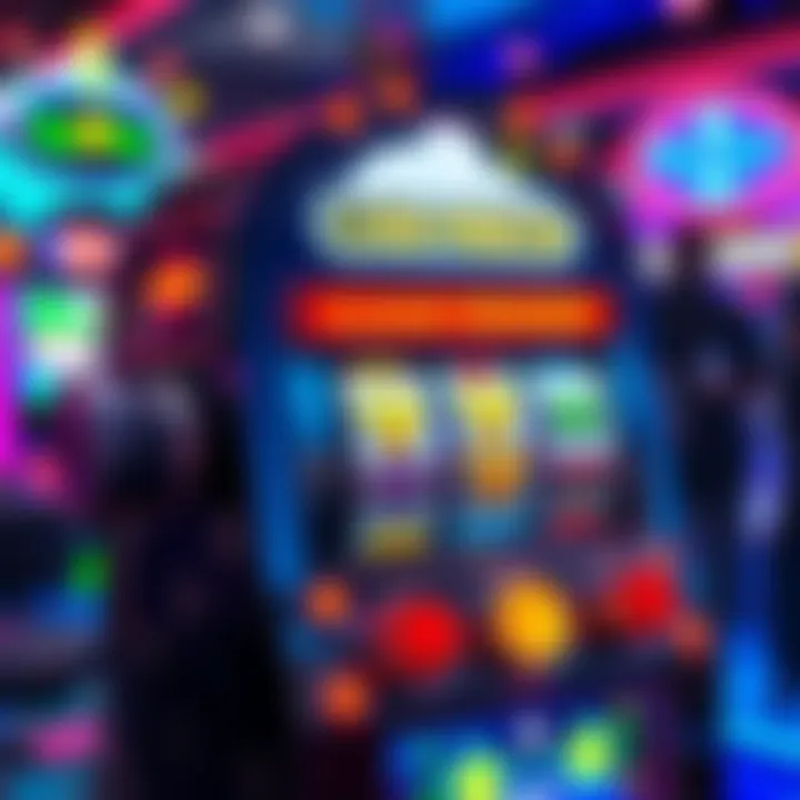A colorful slot machine representing Cloud-Prinzen with spinning reels and symbols, highlighting the question of hit frequency accuracy.