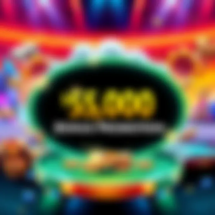 A promotional banner showcasing the $5,000 bonus offer at Cloudbet with elements of crypto-betting and gaming.