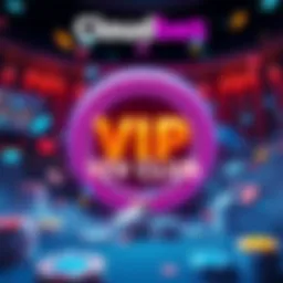 A graphic showing exclusive bonuses, high rakeback rates, and fast access for Cloudbet VIP Club members with casino elements.