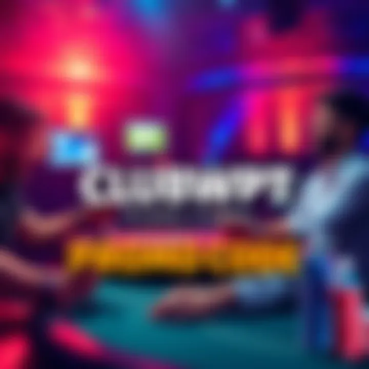 A vibrant graphic showcasing the excitement of ClubWPT with players enjoying a poker game and promotional offers displayed