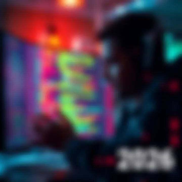 A person analyzing digital codes on a computer screen, highlighting advancements in code technology.