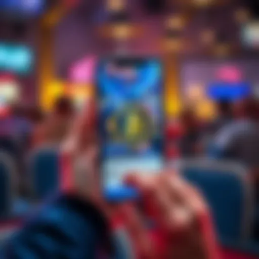 A person holding a smartphone displaying the Coinpoker app, looking concerned about its security