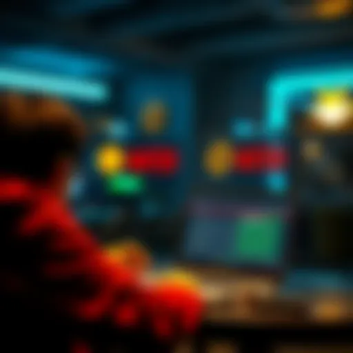 A frustrated player looking at a laptop screen showing a canceled bet on CoinPoker, expressing disappointment.