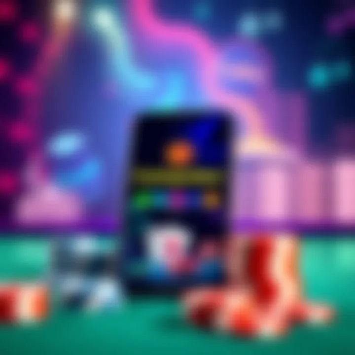 A smartphone screen displaying the Coinpoker mobile app interface, showcasing its vibrant design and features.