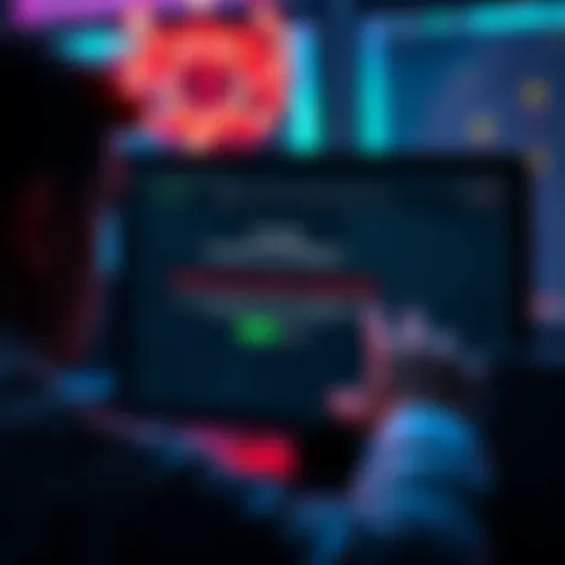 A frustrated person looking at a computer screen with a Coinpoker website displaying an error message regarding withdrawal delays.