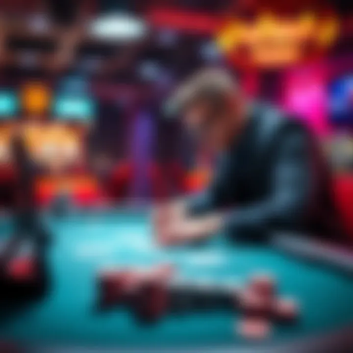 A professional poker player strategizing at a Coinpoker table, showcasing the latest updates in online poker.