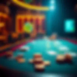 A digital poker table with chips and cards showing a low-stakes game, representing CoinPoker gameplay.