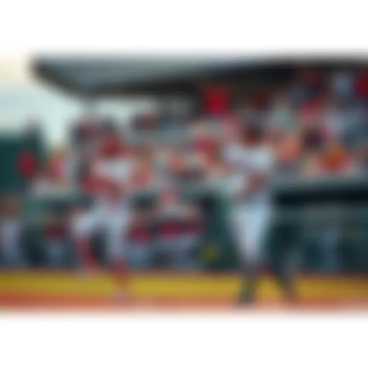 College baseball players in action during a game with enthusiastic fans in the background