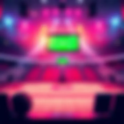 A basketball court with a scoreboard and betting slips