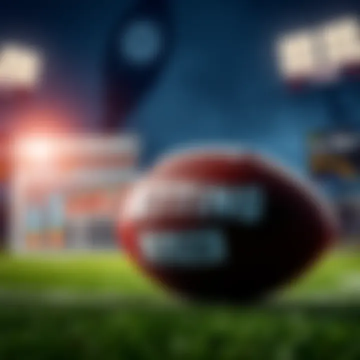 College Football Betting Tips A graphic showing college football betting tips and strategies with a football and charts