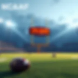 College Football Betting Tips A football field with a scoreboard showing the date, highlighting College Football betting tips.