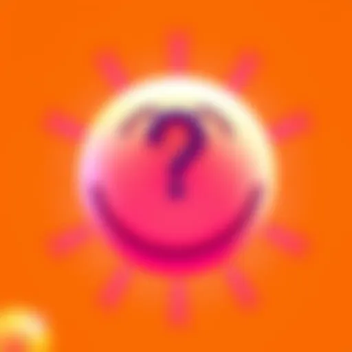 A bright emoji featuring a smiling face and a question mark, symbolizing curiosity about its meaning