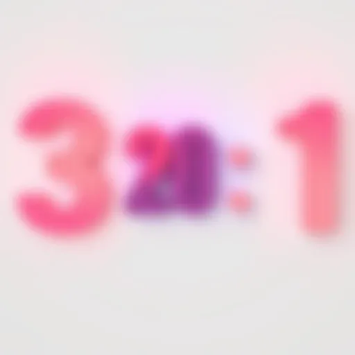 Brightly colored numbers 30, 31, and 32 displayed on a white background, with missing numbers 26 and 29 highlighted in gray.