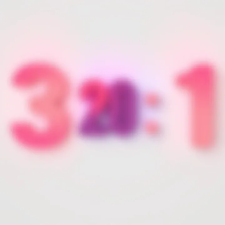 Brightly colored numbers 30, 31, and 32 displayed on a white background, with missing numbers 26 and 29 highlighted in gray.