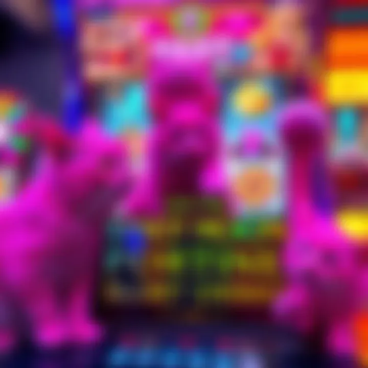 A vibrant slot machine featuring pink cats and dynamic wild women symbols, showcasing the theme of the Synot Moon Fortune Slot game.