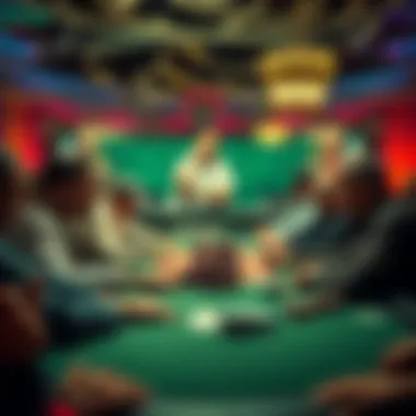 Restored WSOP event photo enhanced with generative AI showing players at a poker table