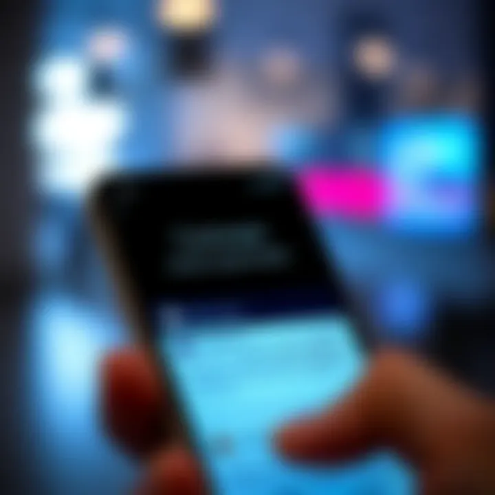 A close-up image of a smartphone screen displaying a comment section where people can write to access exclusive business opportunities.