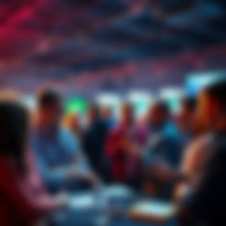 People discussing strategies in a lively online forum for betting tools