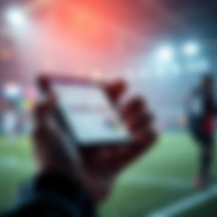 A smartphone displaying sports stats and metrics for betting decisions