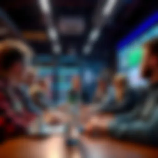 A group of people discussing sports betting tips in a chat room or online forum setting.