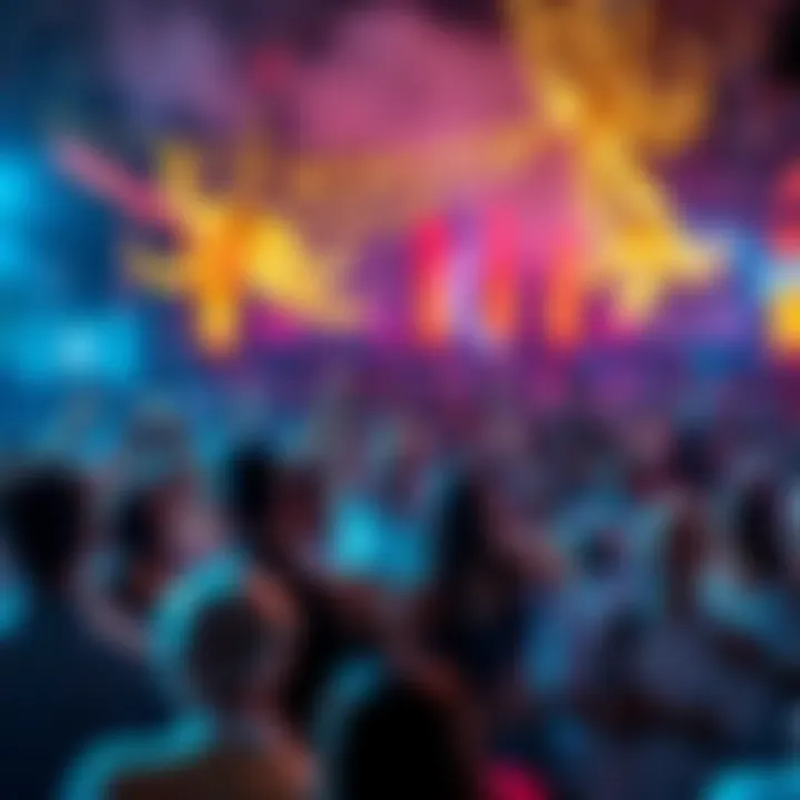 People of the community celebrating new opportunities and challenges from the boom.