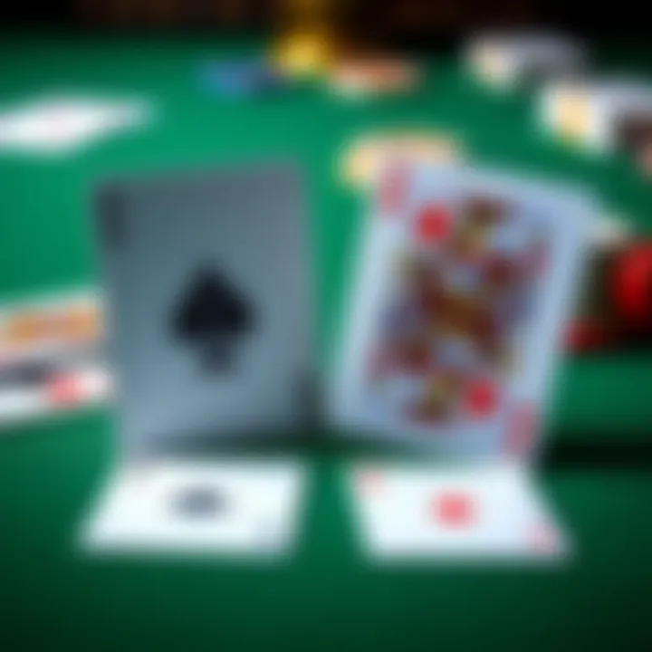 A side-by-side comparison of Spanish 21 and Blackjack playing cards on a green felt table, highlighting strategies for maximizing profits.