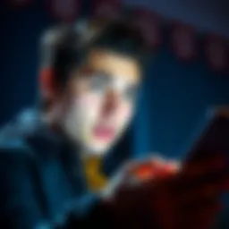 Concern about Bitcoin withdrawal Person looking worried while checking their Bitcoin account balance after a big win