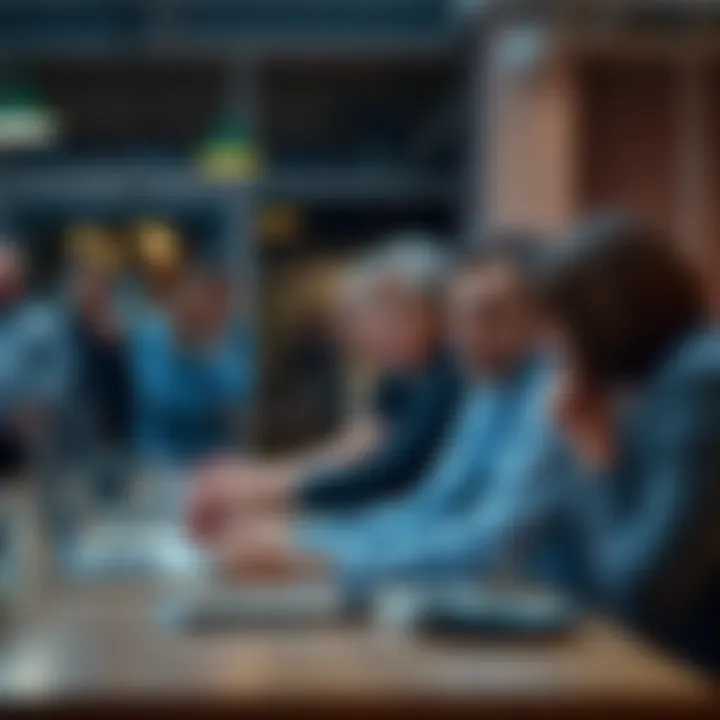 A team gathered around a table looks worried, discussing issues related to James and HR LOT.