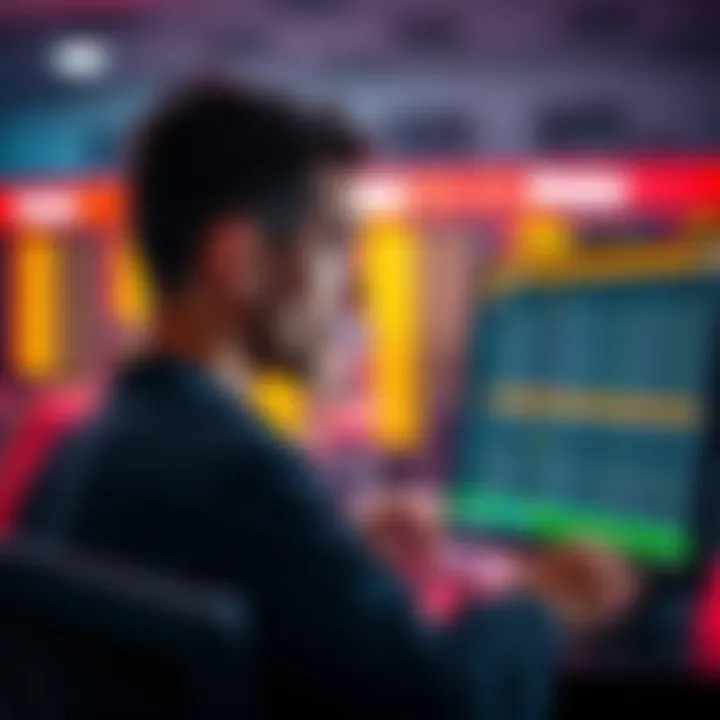 A worried person looking at a computer screen displaying betting lines, waiting for payout updates after all tips were correct