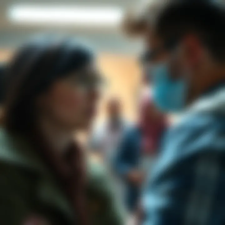 A worried person talks to Druski, seeking reassurance about trust and their relationship.