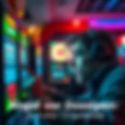 Concerned player looking at a screen A worried person examining their gaming screen, contemplating whether to cash out their winnings too early, reflecting anxiety about loss.