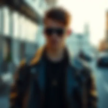A confident person wearing trendy clothing, exuding charisma and style, reflecting the essence of risk-taking culture.
